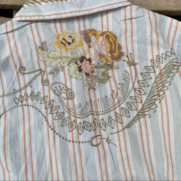 NWT AZIZ Embroidered Shirt L - Picture 11 of 12